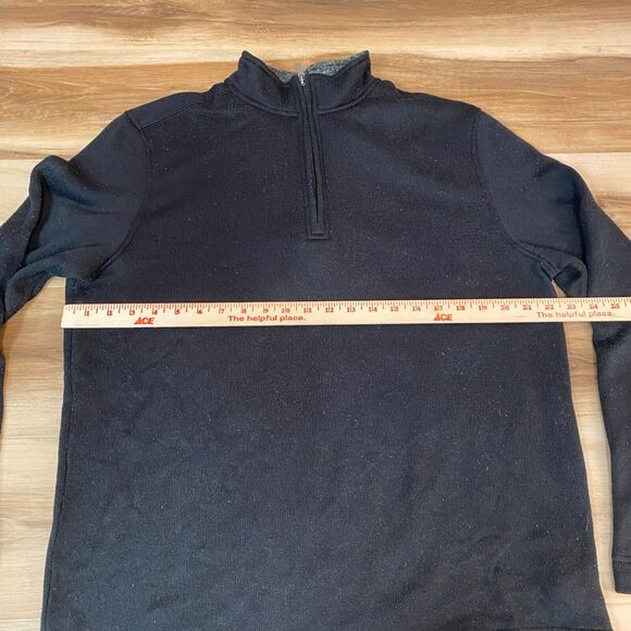 Aspen Sweater Mens XL Black Performance 1/4 Zip Mock Neck Pullover Sweatshirt - Picture 7 of 9